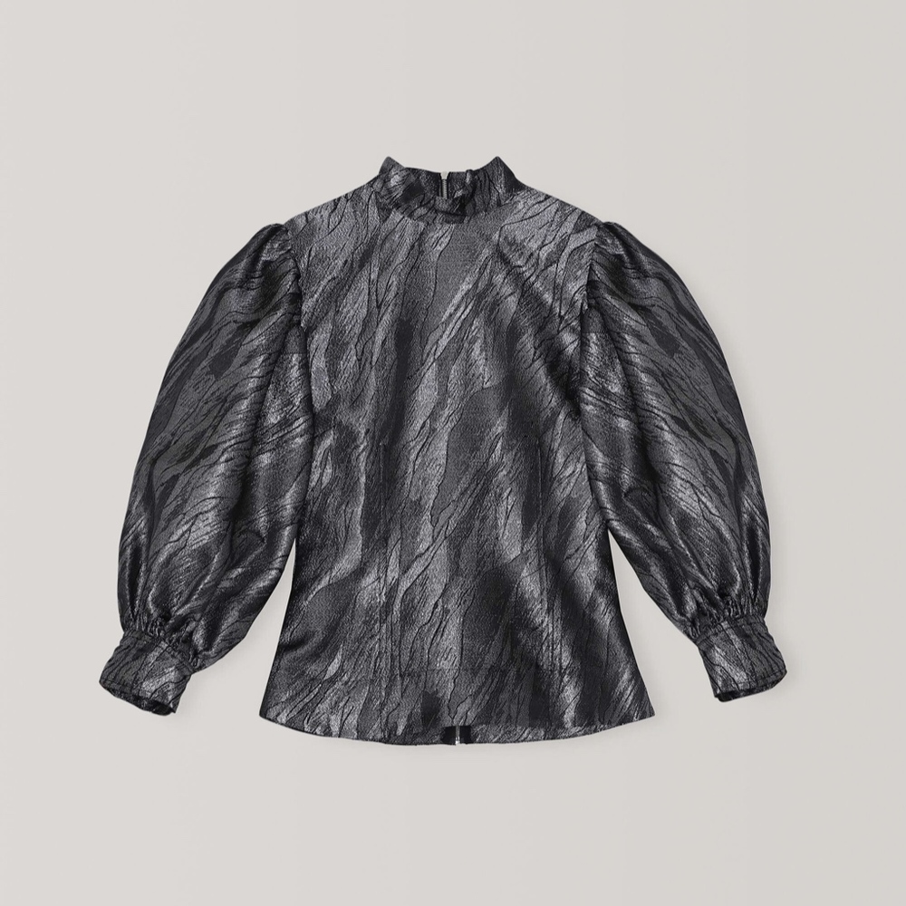 GANNI JACQUARD BLOUSE